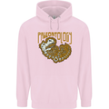 Dinosaur Fossil Paleontology Skeleton Mens 80% Cotton Hoodie Light Pink