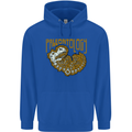 Dinosaur Fossil Paleontology Skeleton Mens 80% Cotton Hoodie Royal Blue