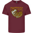 Dinosaur Fossil Paleontology Skeleton Mens Cotton T-Shirt Tee Top Maroon
