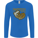 Dinosaur Fossil Paleontology Skeleton Mens Long Sleeve T-Shirt Royal Blue