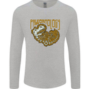 Dinosaur Fossil Paleontology Skeleton Mens Long Sleeve T-Shirt Sports Grey