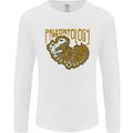 Dinosaur Fossil Paleontology Skeleton Mens Long Sleeve T-Shirt White