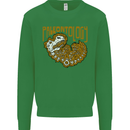 Dinosaur Fossil Paleontology Skeleton Mens Sweatshirt Jumper Irish Green
