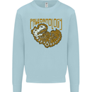 Dinosaur Fossil Paleontology Skeleton Mens Sweatshirt Jumper Light Blue