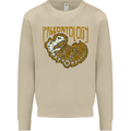 Dinosaur Fossil Paleontology Skeleton Mens Sweatshirt Jumper Sand