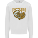 Dinosaur Fossil Paleontology Skeleton Mens Sweatshirt Jumper White