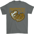 Dinosaur Fossil Paleontology Skeleton Mens T-Shirt 100% Cotton Charcoal