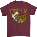 Dinosaur Fossil Paleontology Skeleton Mens T-Shirt 100% Cotton Maroon