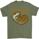 Dinosaur Fossil Paleontology Skeleton Mens T-Shirt 100% Cotton Military Green
