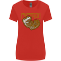 Dinosaur Fossil Paleontology Skeleton Womens Wider Cut T-Shirt Red
