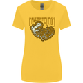 Dinosaur Fossil Paleontology Skeleton Womens Wider Cut T-Shirt Yellow