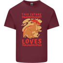 Dinosaur Palaeontologist Loves Parasaurolophus Mens Cotton T-Shirt Tee Top Maroon