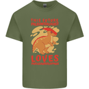 Dinosaur Palaeontologist Loves Parasaurolophus Mens Cotton T-Shirt Tee Top Military Green