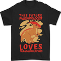 Dinosaur Palaeontologist Loves Parasaurolophus Mens T-Shirt 100% Cotton Black