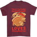 Dinosaur Palaeontologist Loves Parasaurolophus Mens T-Shirt 100% Cotton Maroon