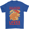 Dinosaur Palaeontologist Loves Parasaurolophus Mens T-Shirt 100% Cotton Royal Blue
