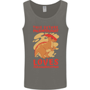 Dinosaur Palaeontologist Loves Parasaurolophus Mens Vest Tank Top Charcoal
