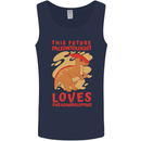 Dinosaur Palaeontologist Loves Parasaurolophus Mens Vest Tank Top Navy Blue