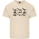 Dinosaur Types T-Rex Stegosaurus Triceratops Mens Cotton T-Shirt Tee Top Natural