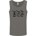 Dinosaur Types T-Rex Stegosaurus Triceratops Mens Vest Tank Top Charcoal