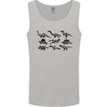 Dinosaur Types T-Rex Stegosaurus Triceratops Mens Vest Tank Top Sports Grey