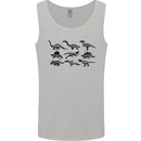 Dinosaur Types T-Rex Stegosaurus Triceratops Mens Vest Tank Top Sports Grey