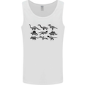 Dinosaur Types T-Rex Stegosaurus Triceratops Mens Vest Tank Top White