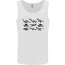 Dinosaur Types T-Rex Stegosaurus Triceratops Mens Vest Tank Top White