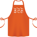 Dinosaur Types T-Rex Stegosaurus Velociraptor Cotton Apron 100% Organic Orange