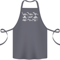 Dinosaur Types T-Rex Stegosaurus Velociraptor Cotton Apron 100% Organic Steel