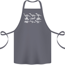 Dinosaur Types T-Rex Stegosaurus Velociraptor Cotton Apron 100% Organic Steel