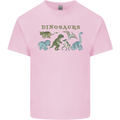 Dinosaurs T-Rex Triceratops Pteranodon Kids T-Shirt Childrens Light Pink