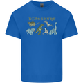 Dinosaurs T-Rex Triceratops Pteranodon Kids T-Shirt Childrens Royal Blue
