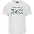 Dinosaurs T-Rex Triceratops Pteranodon Mens Cotton T-Shirt Tee Top White