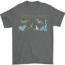 Dinosaurs T-Rex Triceratops Pteranodon Mens T-Shirt 100% Cotton Charcoal