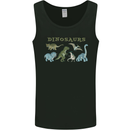 Dinosaurs T-Rex Triceratops Pteranodon Mens Vest Tank Top Black