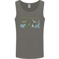 Dinosaurs T-Rex Triceratops Pteranodon Mens Vest Tank Top Charcoal