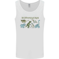 Dinosaurs T-Rex Triceratops Pteranodon Mens Vest Tank Top White