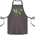 Dinosaurs of the Deep Megladon Tylosaurus Cotton Apron 100% Organic Dark Grey