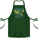 Dinosaurs of the Deep Megladon Tylosaurus Cotton Apron 100% Organic Forest Green