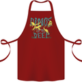 Dinosaurs of the Deep Megladon Tylosaurus Cotton Apron 100% Organic Maroon