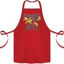Dinosaurs of the Deep Megladon Tylosaurus Cotton Apron 100% Organic Red