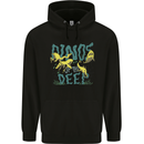 Dinosaurs of the Deep Megladon Tylosaurus Mens 80% Cotton Hoodie Black