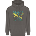 Dinosaurs of the Deep Megladon Tylosaurus Mens 80% Cotton Hoodie Charcoal