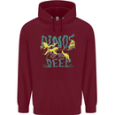 Dinosaurs of the Deep Megladon Tylosaurus Mens 80% Cotton Hoodie Maroon