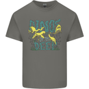 Dinosaurs of the Deep Megladon Tylosaurus Mens Cotton T-Shirt Tee Top Charcoal