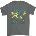 Dinosaurs of the Deep Megladon Tylosaurus Mens T-Shirt 100% Cotton Charcoal