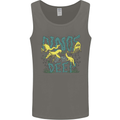 Dinosaurs of the Deep Megladon Tylosaurus Mens Vest Tank Top Charcoal