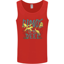 Dinosaurs of the Deep Megladon Tylosaurus Mens Vest Tank Top Red