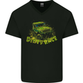 Dirty Race 4X4 Off Roading Mens V-Neck Cotton T-Shirt Black